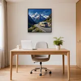 Snowy Mountain Pass Motorhome Journey – Office