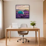 Turquoise Van in Lavender Fields – Office
