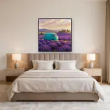 Turquoise Van in Lavender Fields – Bedroom