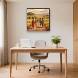Femmes de savane aux paniers – Bureau