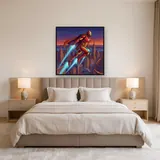 Red Gold Armored Hero Flight – Bedroom