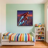 Red Gold Armored Hero Flight – Kids room