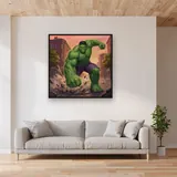 Giant Green Hero City Smash – displayed in a living room