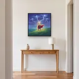 Blond Hero Calling Lightning on a Hill – Hallway