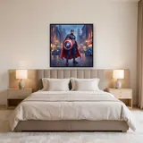 Star Shield Hero on City Street – Bedroom