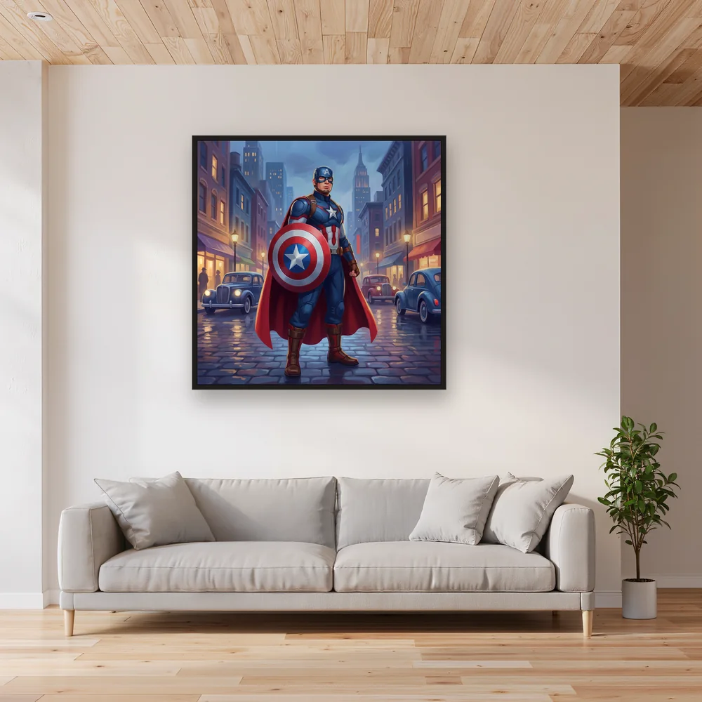 Star Shield Hero on City Street – Living room