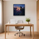 Masked Panther Hero at Jungle Dusk – Office