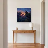 Masked Panther Hero at Jungle Dusk – Hallway