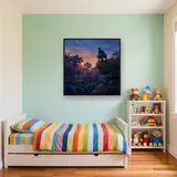 Masked Panther Hero at Jungle Dusk – Kids room