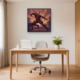 Red Masked Merc with Katanas – Office