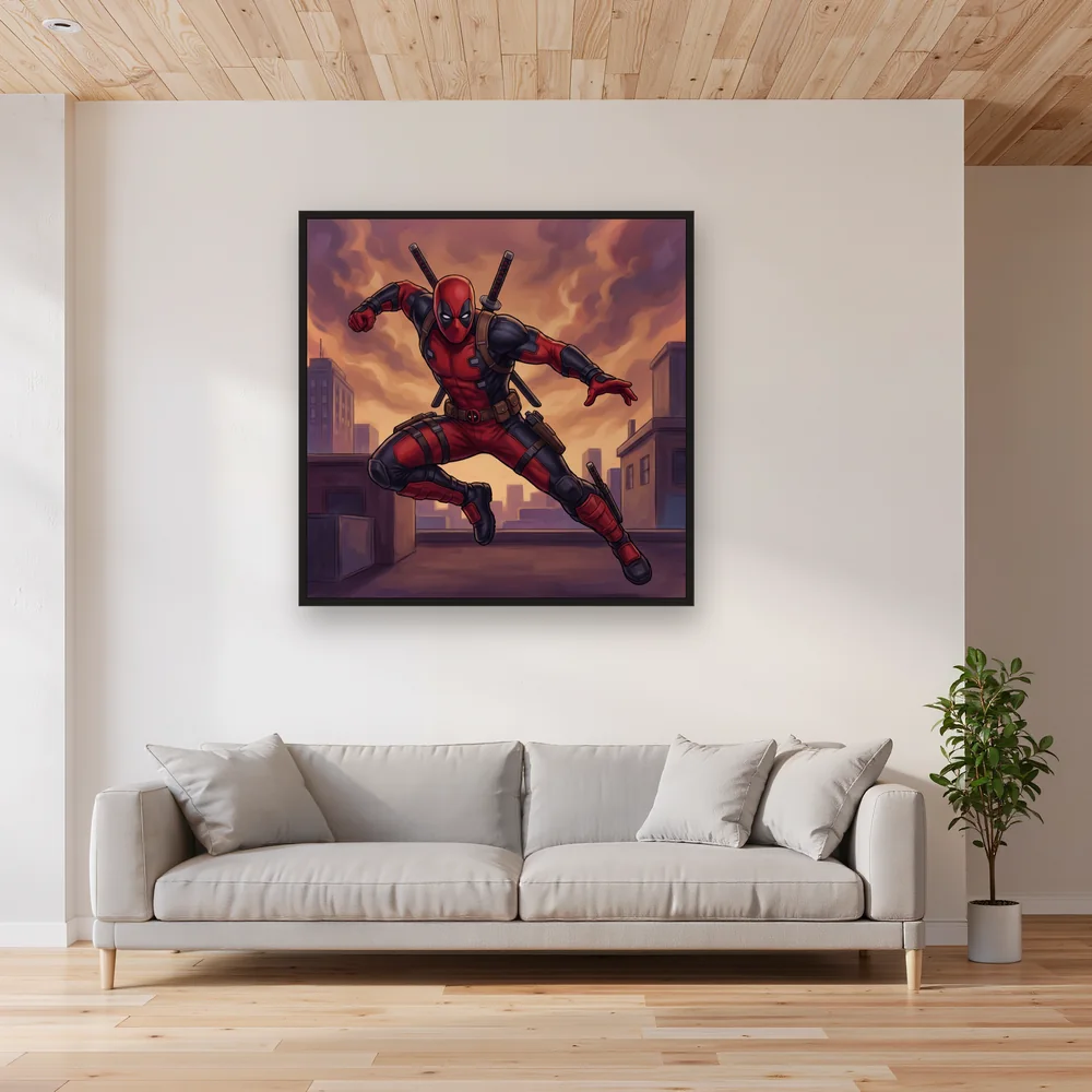 Red Masked Merc with Katanas – Living room