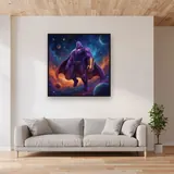 Cosmic Villain with Golden Gauntlet – displayed in a living room