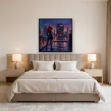 Red-Haired Heroine on Rainy Rooftop – Bedroom