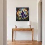 Mystic Cloak Golden Light Circles – Hallway