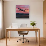 Pink Sky Departure Passenger Jet – Office