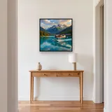 Seaplane Landing on Turquoise Mountain Lake – Hallway