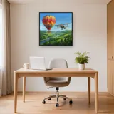 Hot Air Balloon and Vintage Plane – Office
