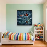 Stormy Sea Helicopter Rescue – Kids room