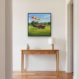 Small Airplane on Summer Grass Runway – Hallway