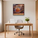 Ball im Netz in Zeitlupe – Büro