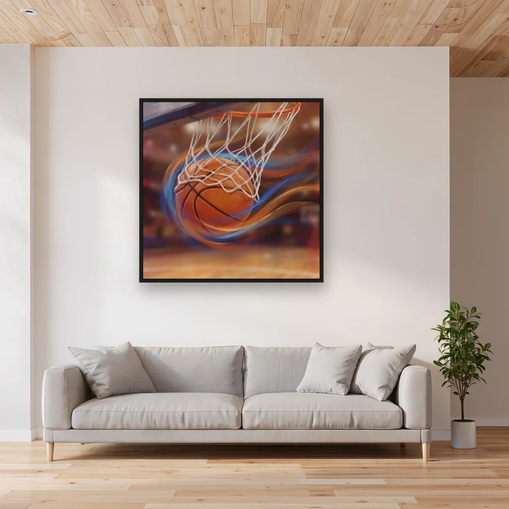 Ball im Netz in Zeitlupe – Wohnzimmer