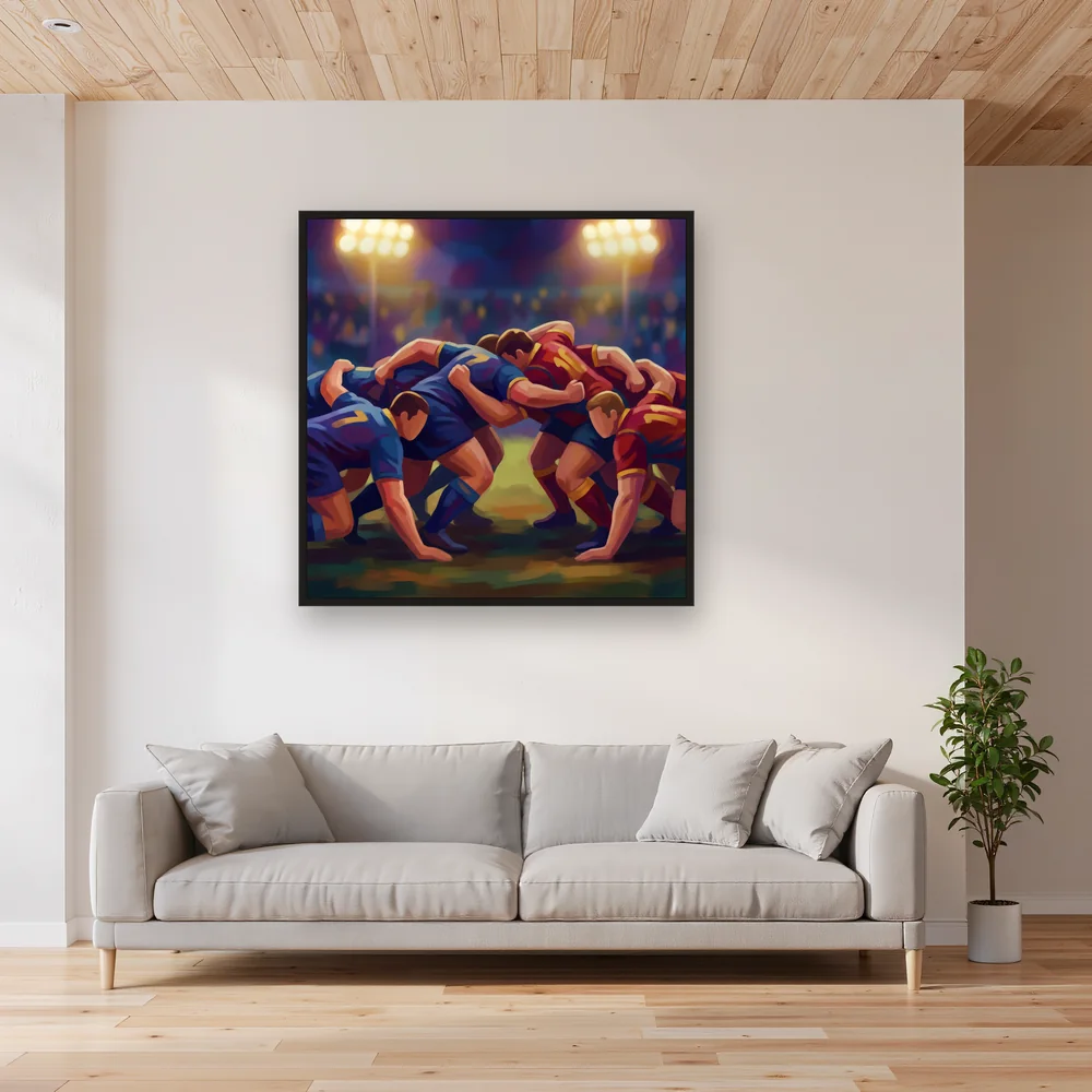 Stadium Scrum Under Floodlights – Living room