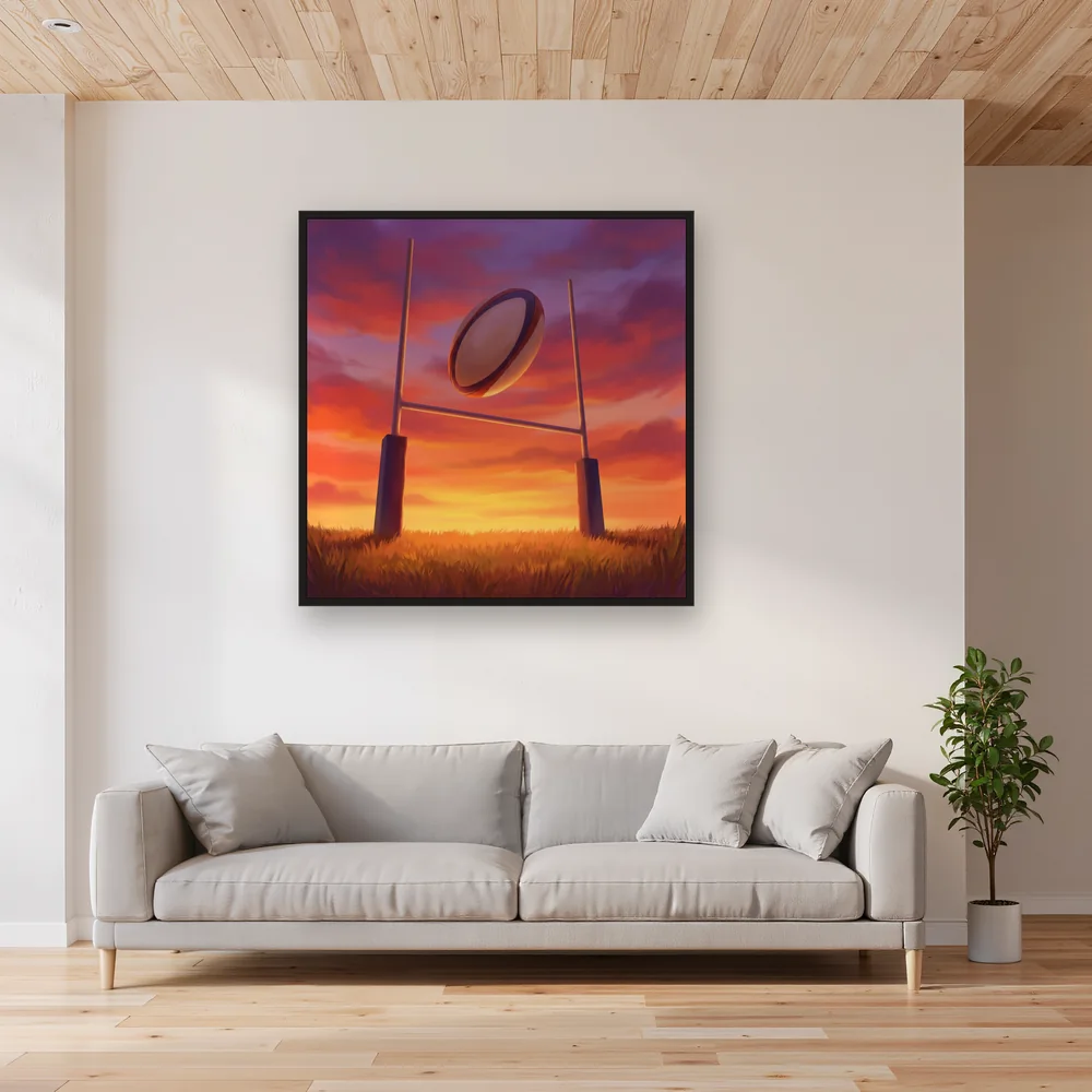 Sunset Kick Through the Posts – Living room