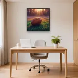 Ballon de rugby à l'aube – Bureau