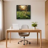 Tennisschläger und Bälle im Morgengrauen – Büro