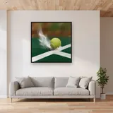 Chalk Dust Explosion on the Baseline – displayed in a living room