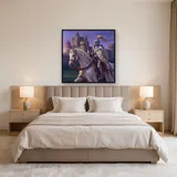Knight on White Horse Before Castle – Bedroom
