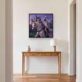 Knight on White Horse Before Castle – Hallway