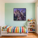 Knight on White Horse Before Castle – Kids room