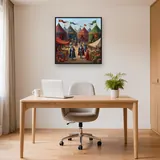 Medieval Market with Knights and Banners – Office