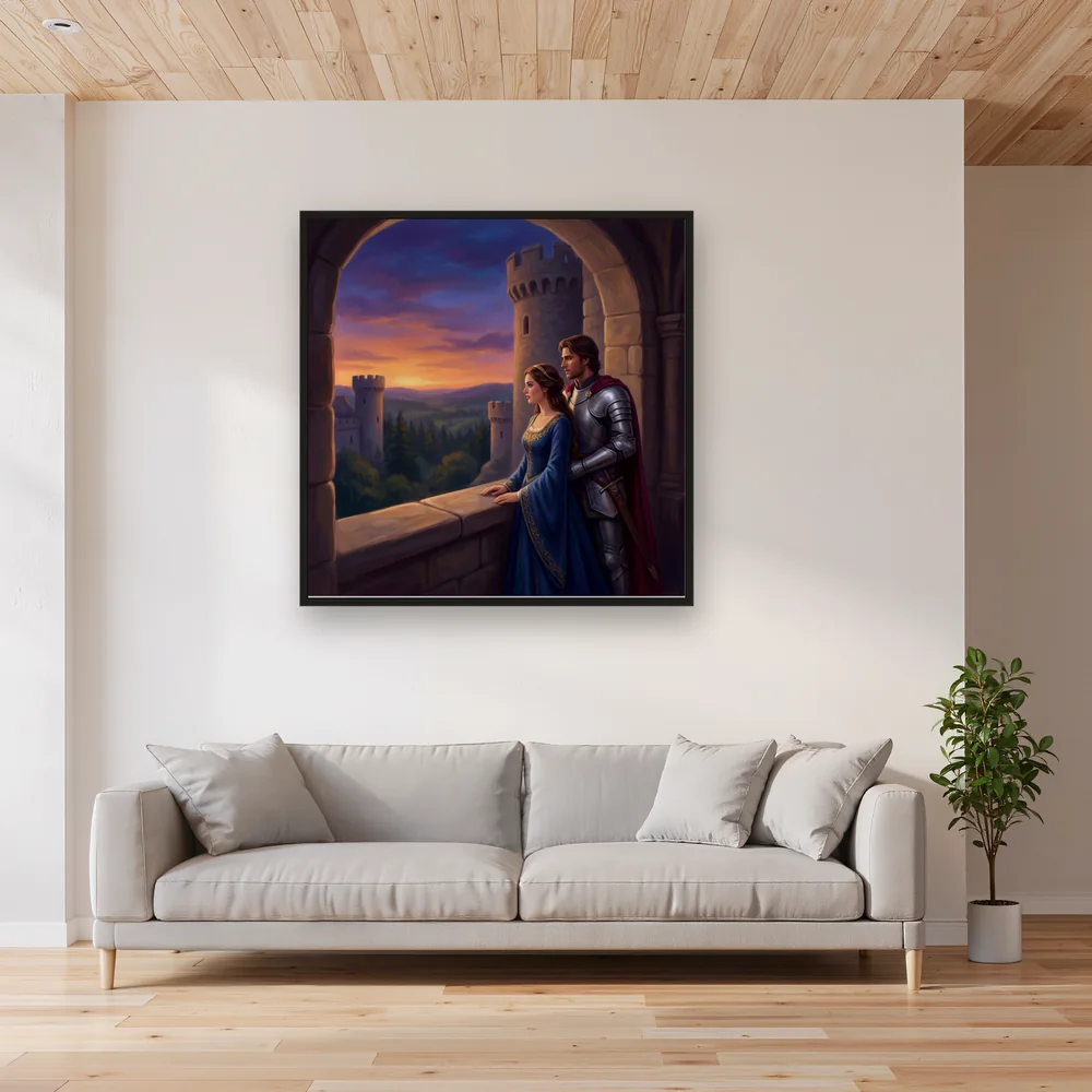 Castle Window Lady and Knight – Living room