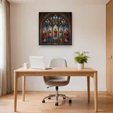 Cathedral Stained Glass Saints Window – Office