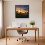 Golden Sunrise Cross on Hill – Office