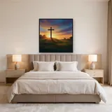 Golden Sunrise Cross on Hill – Bedroom