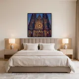 Gothic Cathedral Rose Window Glow – Bedroom