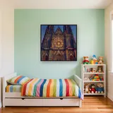 Gothic Cathedral Rose Window Glow – Kids room
