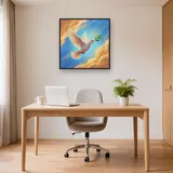 Dove with Olive Branch in Radiant Sky – Office