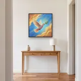 Dove with Olive Branch in Radiant Sky – Hallway