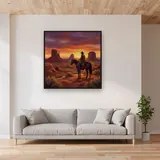 Sunset Rider in Monument Valley – displayed in a living room