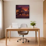 Western Saloon Street at Dusk – Office