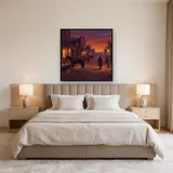 Western Saloon Street at Dusk – Bedroom