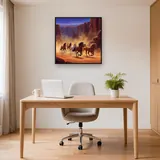 Wild Mustangs in Desert Canyon – Office