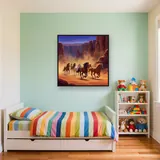 Wild Mustangs in Desert Canyon – Kids room
