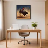 Rodeo Bull Rider in Dust – Office