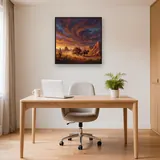 Stagecoach Under a Stormy Desert Sky – Office