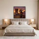 Cowboy Boots Hat and Saddle at Sunrise – Bedroom